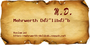 Mehrwerth Délibáb névjegykártya